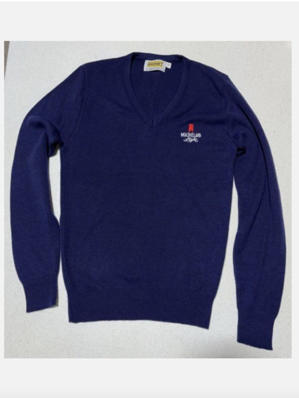 Michelob Light Vintage Off Shore Power Boat Racing Sweater Men’s Small Blue